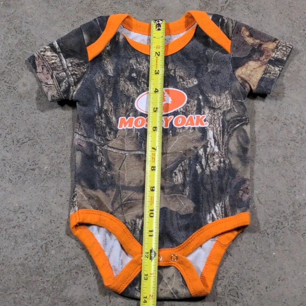 Mossy Oak Baby Camo‎ Bodysuit 0-3M Orange Camouflage Infant Onesie